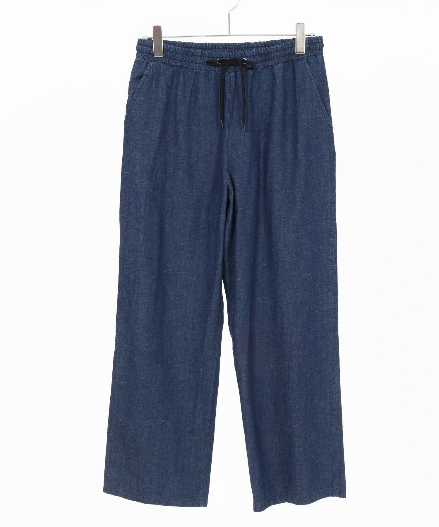 50%OFF【CAMBIO(カンビオ)】Cotton Linen Denim Wide Straight Pants