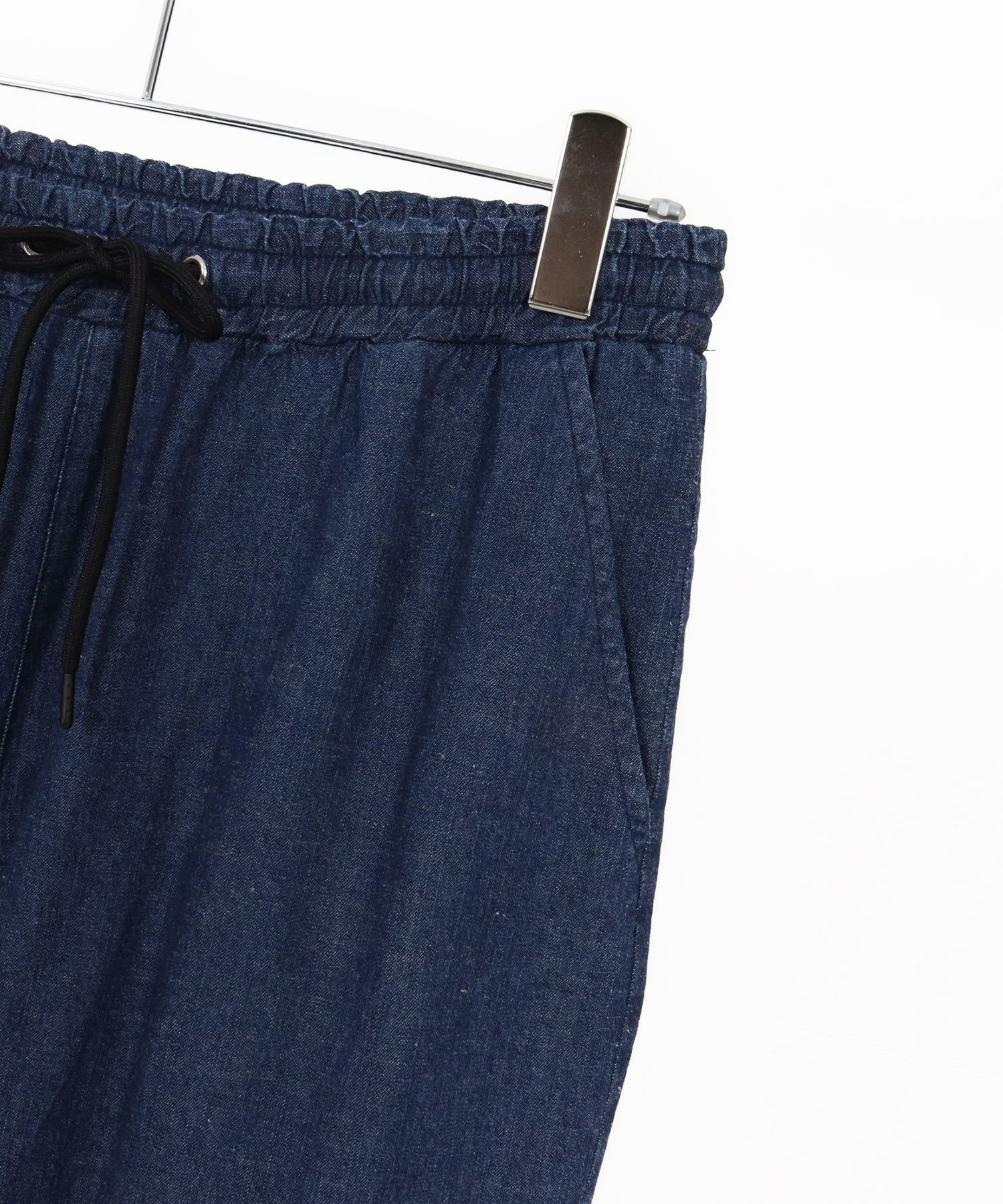 50%OFF【CAMBIO(カンビオ)】Cotton Linen Denim Wide Straight Pants