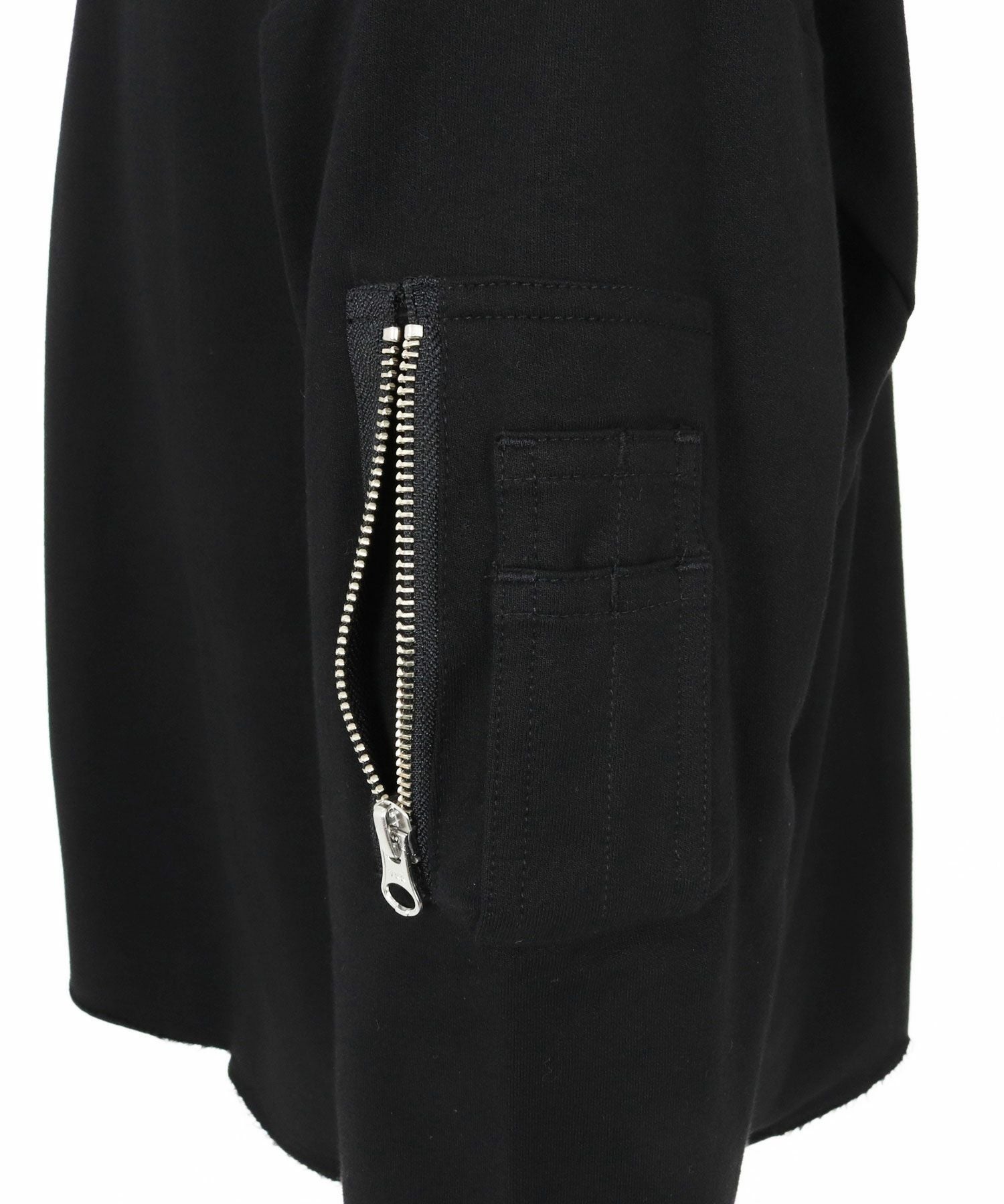 CAMBIO(カンビオ)】Zipper Neck 3-4 Sleeve Cut sew 半端袖カットソー