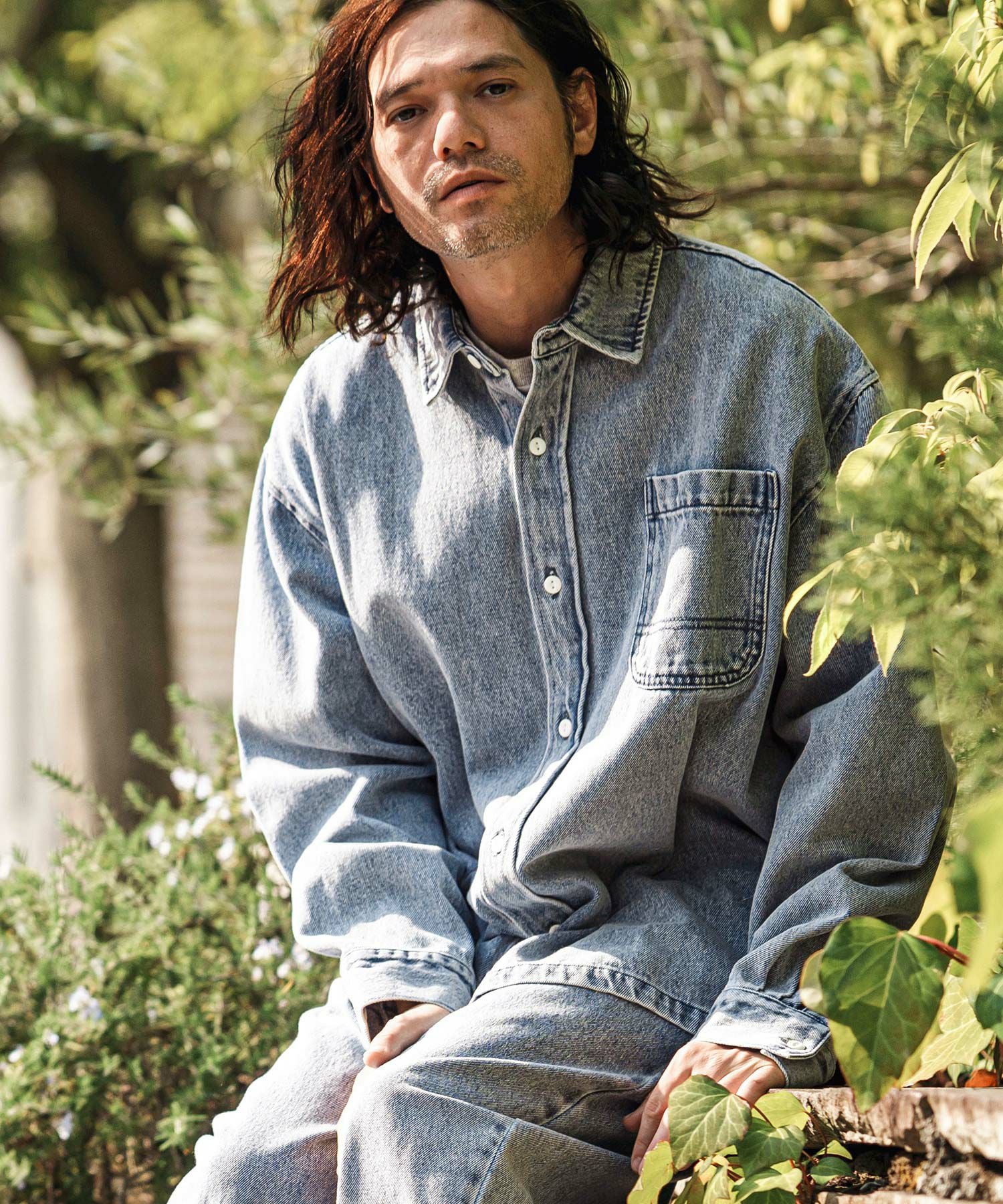 30%OFF【CAMBIO(カンビオ)】10ozデニムブリーチシャツ | CAMBIO カンビオ