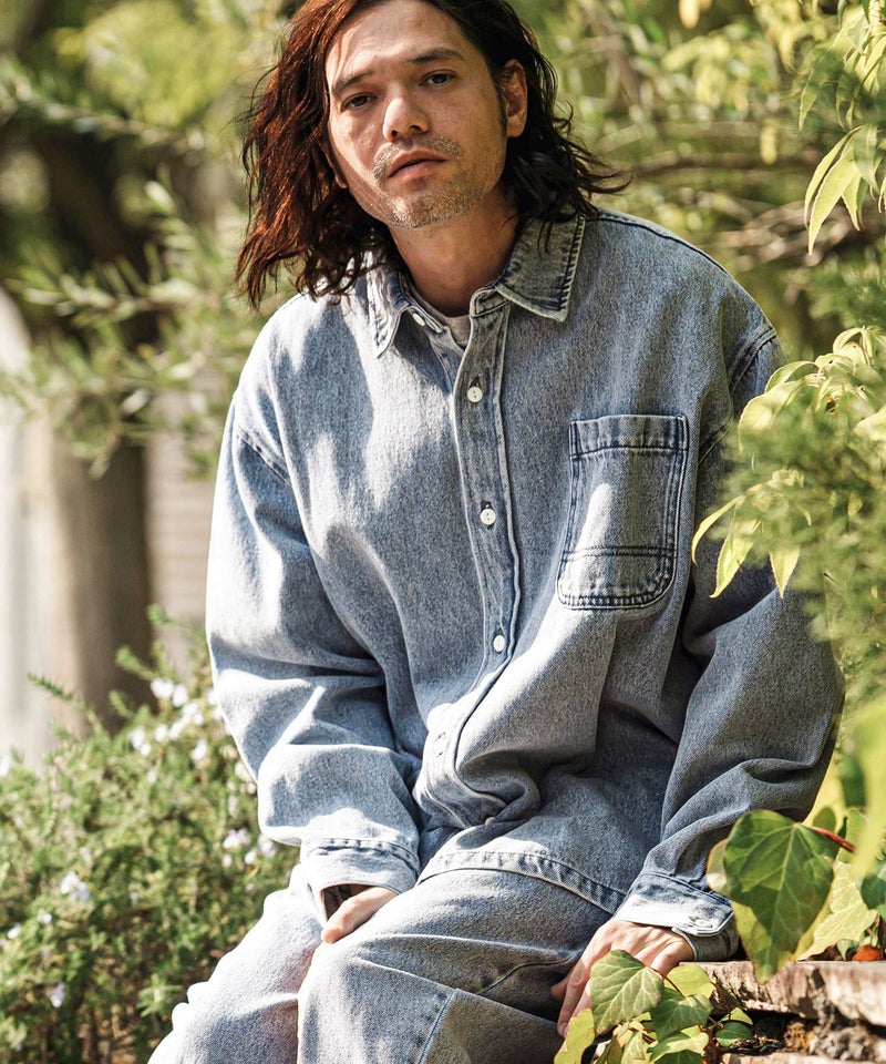 30%OFF【CAMBIO(カンビオ)】10ozデニムブリーチシャツ | CAMBIO カンビオ
