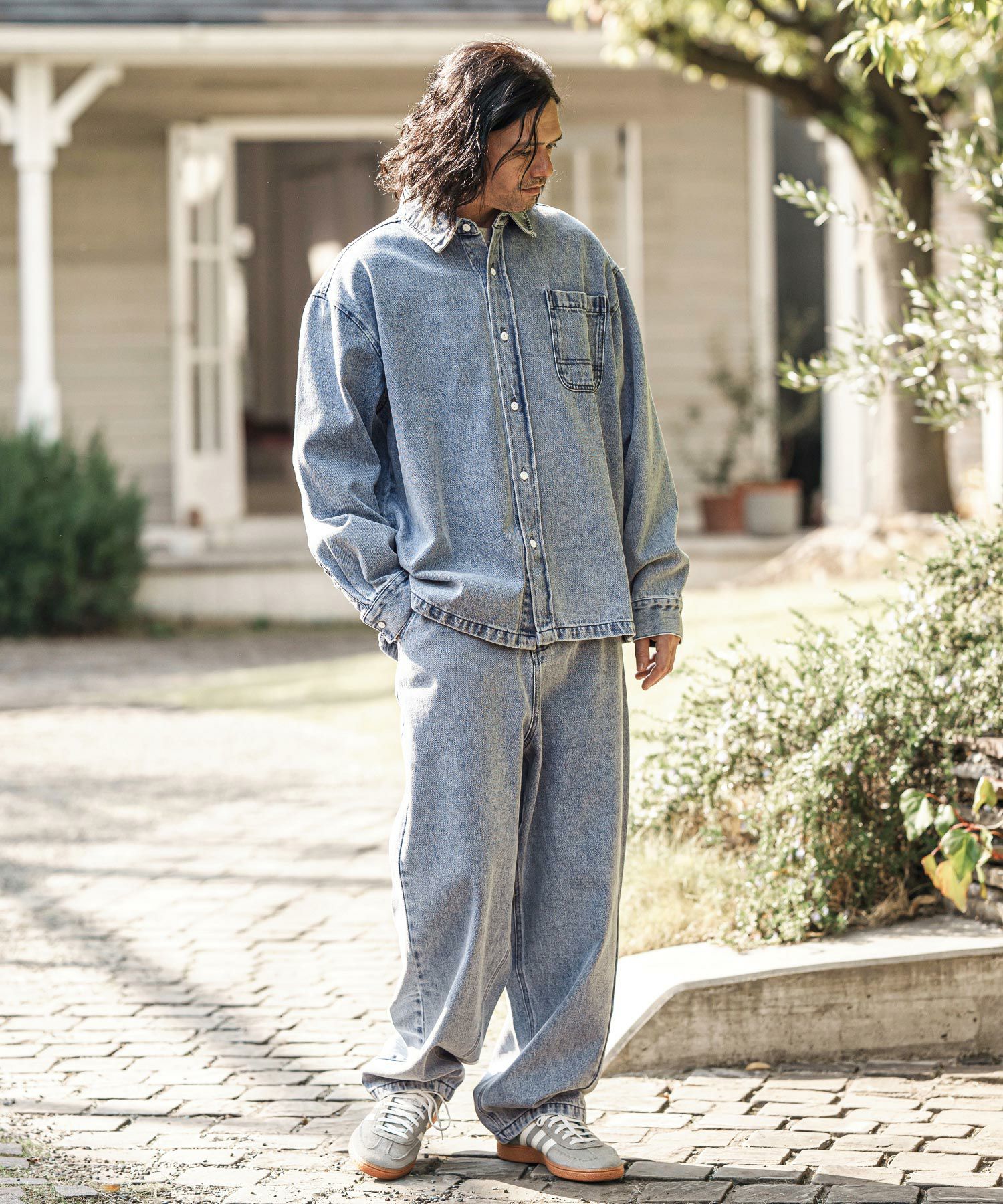 30%OFF【CAMBIO(カンビオ)】10ozデニムブリーチシャツ | CAMBIO カンビオ