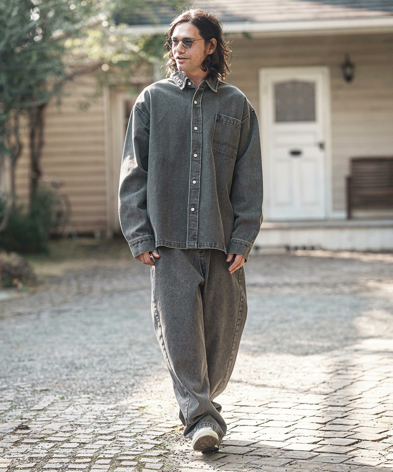 30%OFF【CAMBIO(カンビオ)】10ozデニムブリーチシャツ | CAMBIO カンビオ
