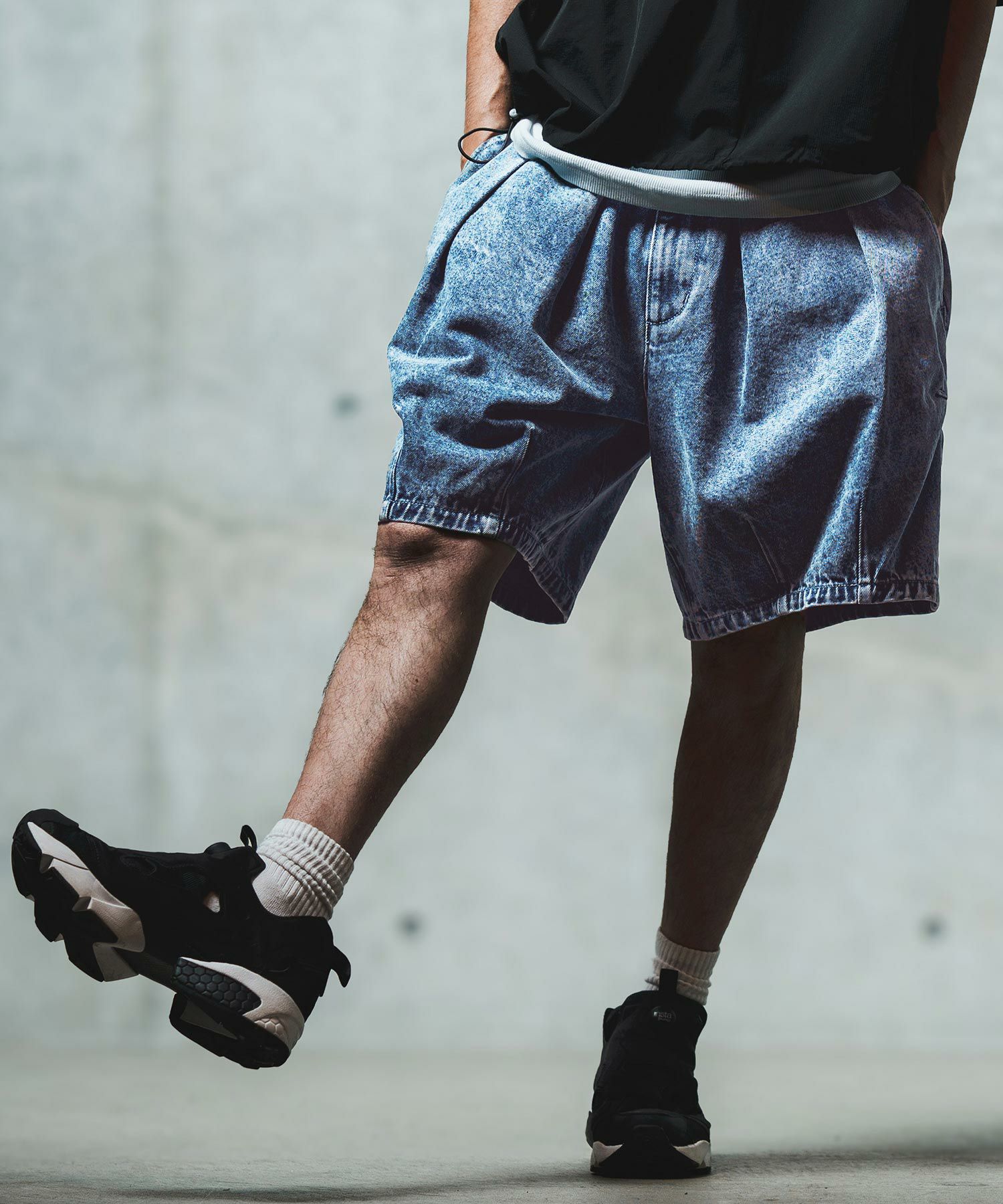 GLIMCLAP(グリムクラップ)】 Synthetic leather shorts ショートパンツ