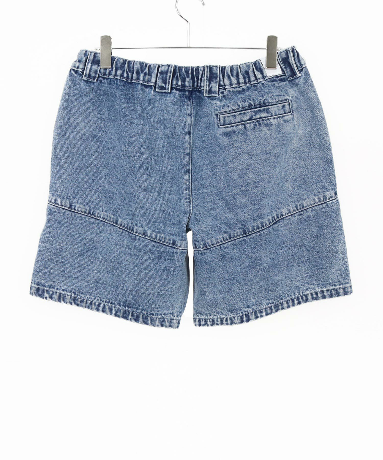 30%OFF【GLIMCLAP(グリムクラップ)】Chemical wash denim shorts