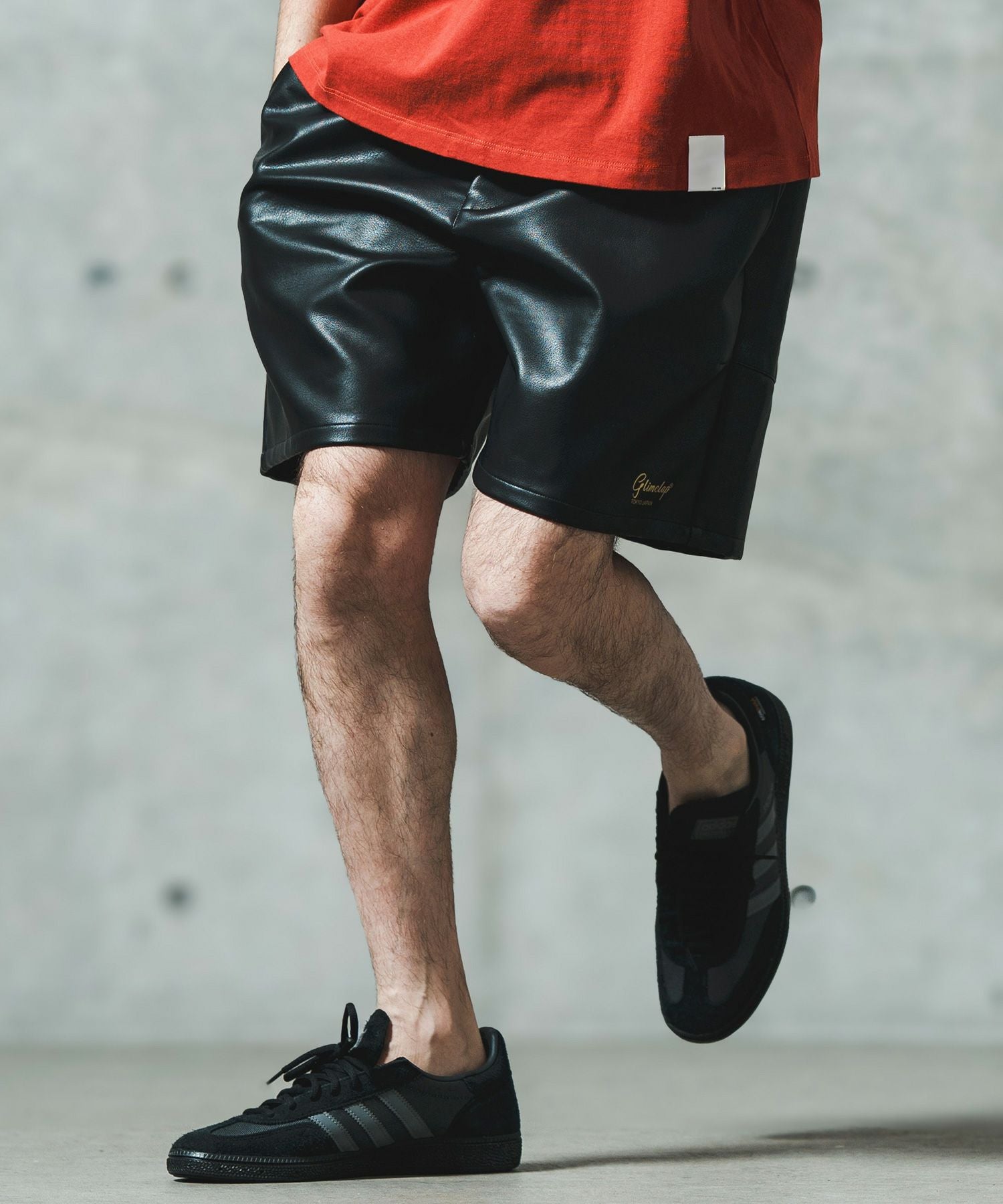 GLIMCLAP(グリムクラップ)】 Synthetic leather shorts ショートパンツ