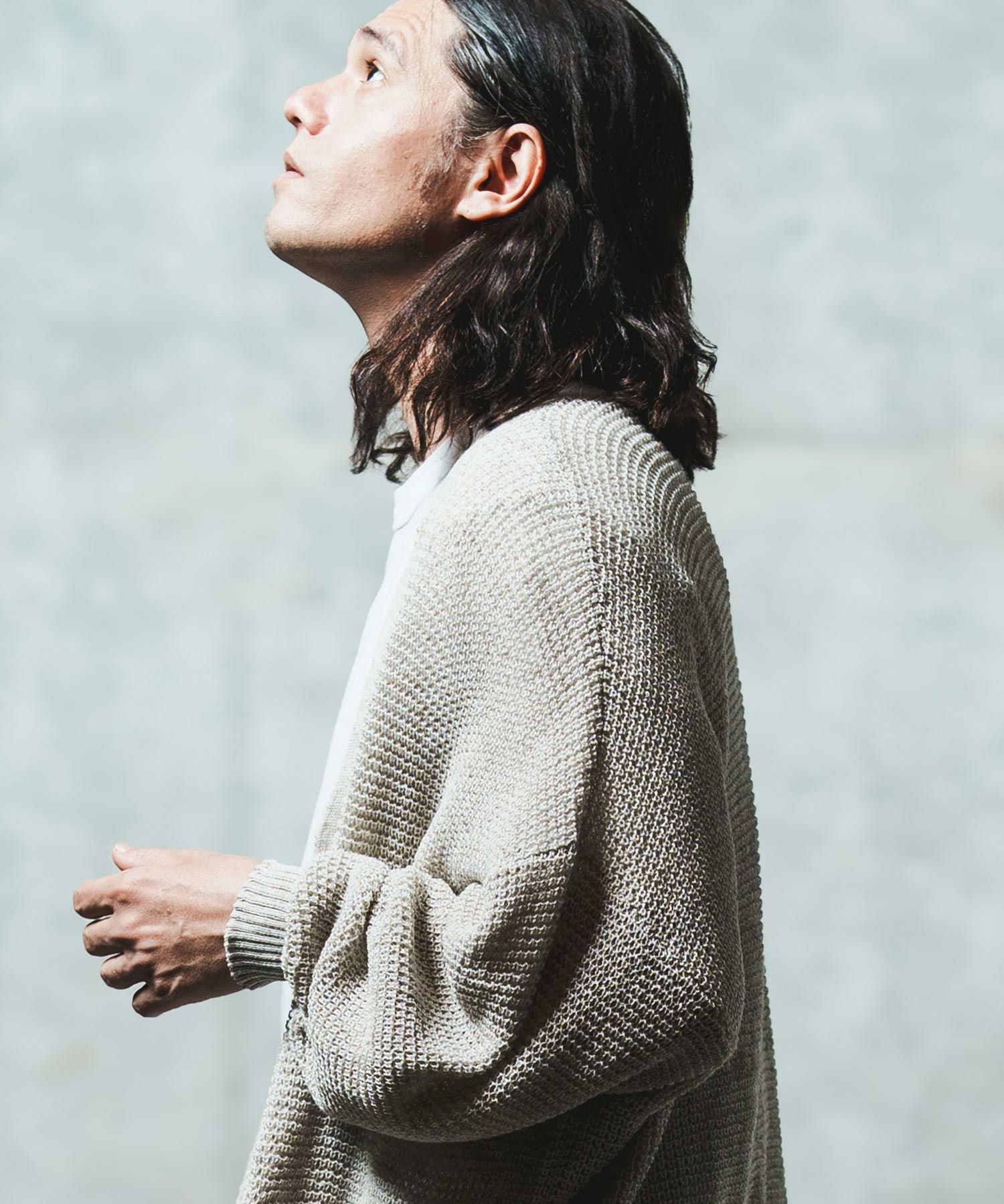 30%OFF【GLIMCLAP(グリムクラップ)】 Mesh knitting cardigan ニット