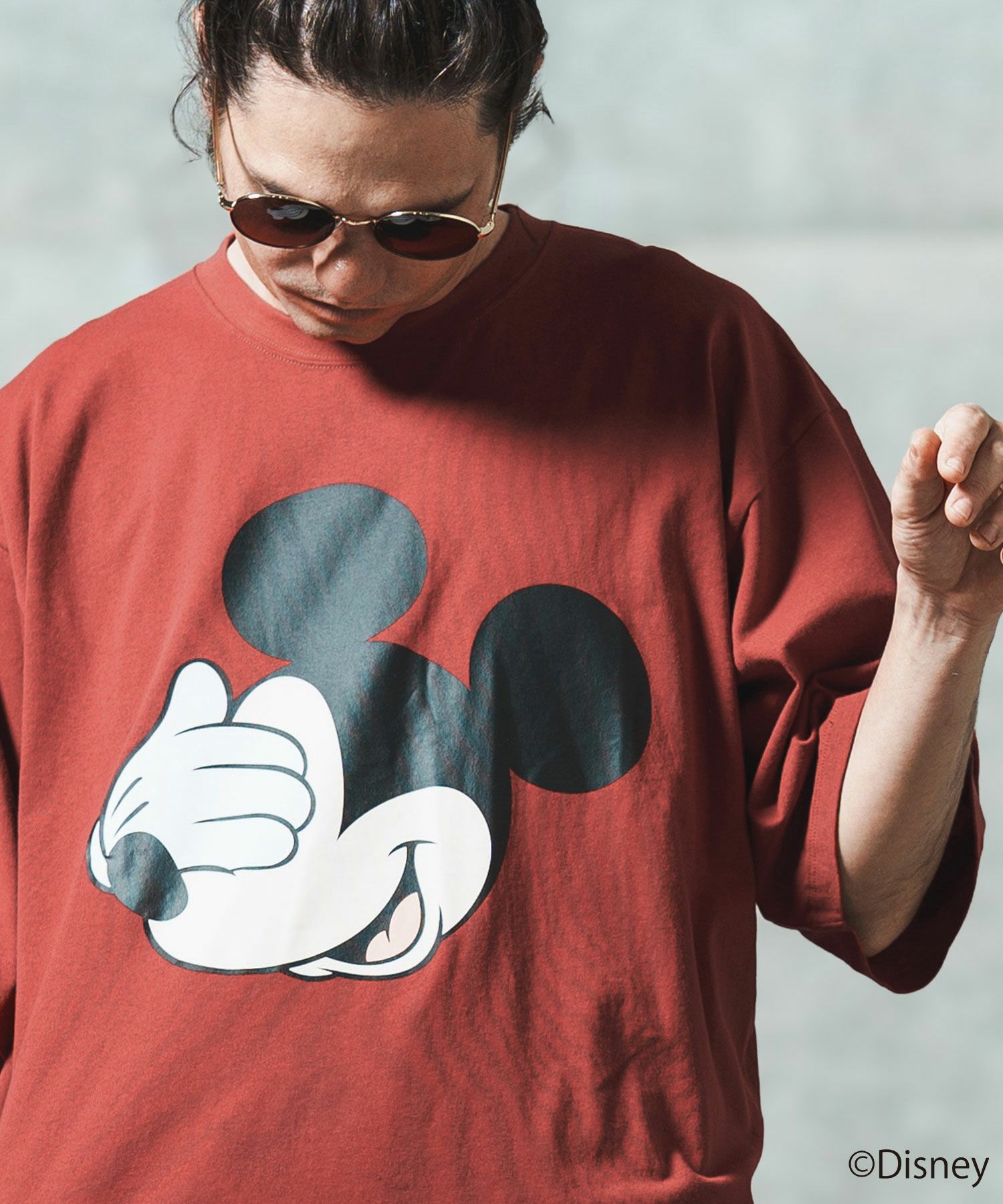 【新品】GLIMCLAP グリムクラップ ミッキープリントTシャツ M 30%OFF【GLIMCLAP(グリムクラップ)】Printed T-shirtr-Mickey Mouse