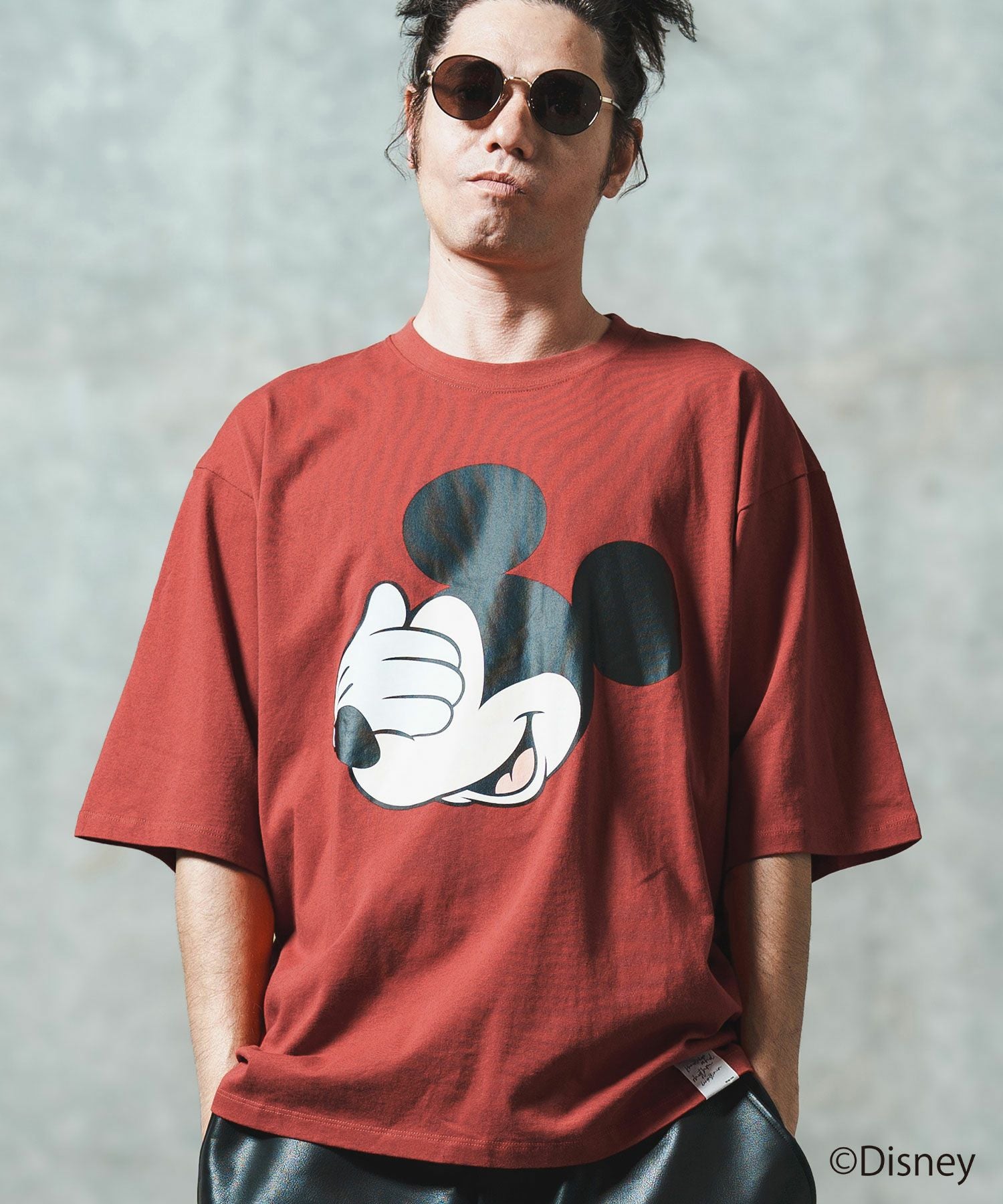 30%OFF【GLIMCLAP(グリムクラップ)】Printed T-shirtr-Mickey Mouse