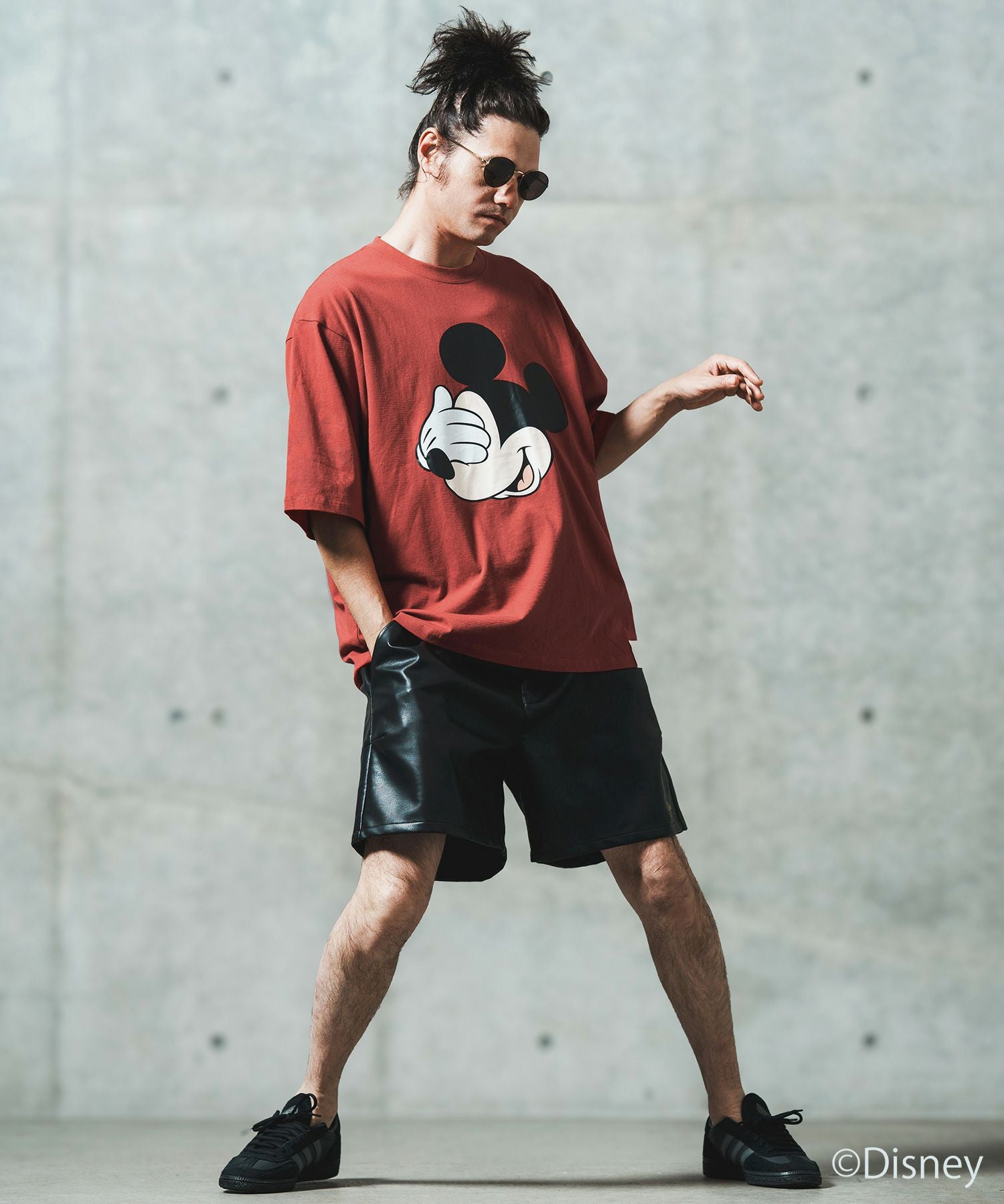 30%OFF【GLIMCLAP(グリムクラップ)】Printed T-shirtr-Mickey Mouse