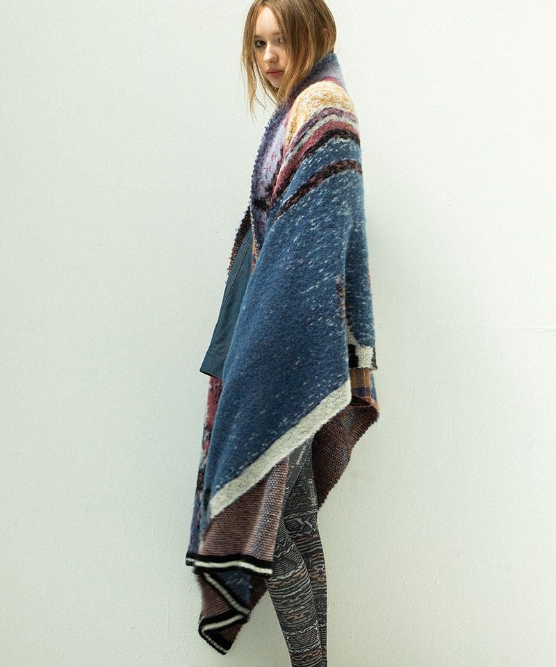 STOF(ストフ)】STAR MOHAIR KNIT BLANKET ニットブランケット ストール