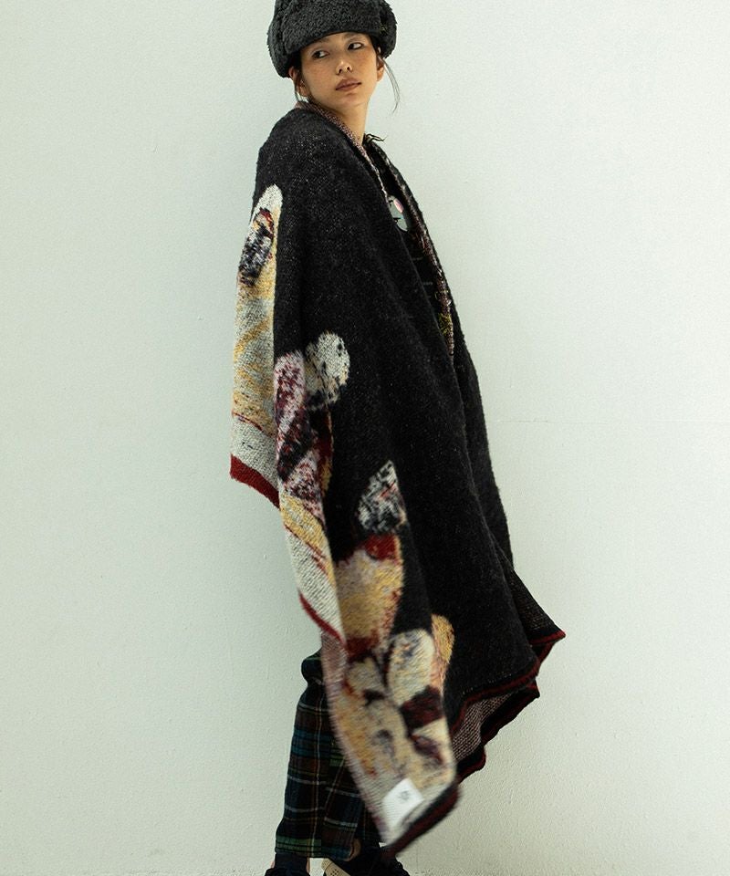 STOF(ストフ)】STAR MOHAIR KNIT BLANKET ニットブランケット ストール
