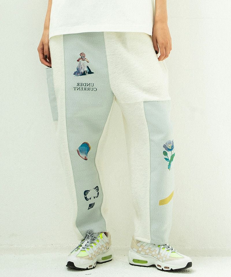 STOF(ストフ)】FLAGMENTS MIX DAYOFF PANT ワイドパンツ(SF25AW-18