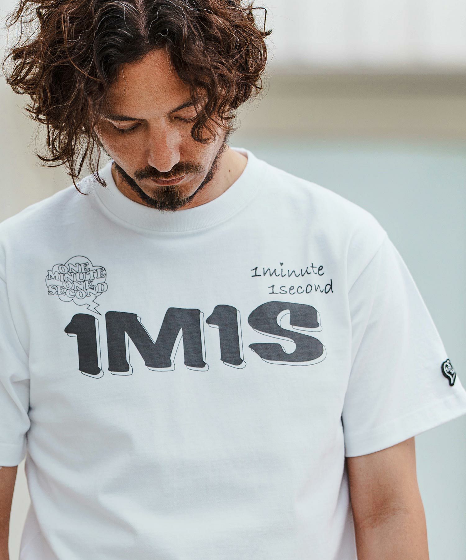 1minute1secondモックネックTシャツ(1M25N160) 1minute 1second(ワンミニットワンセカンド)】USA cotton Combination
