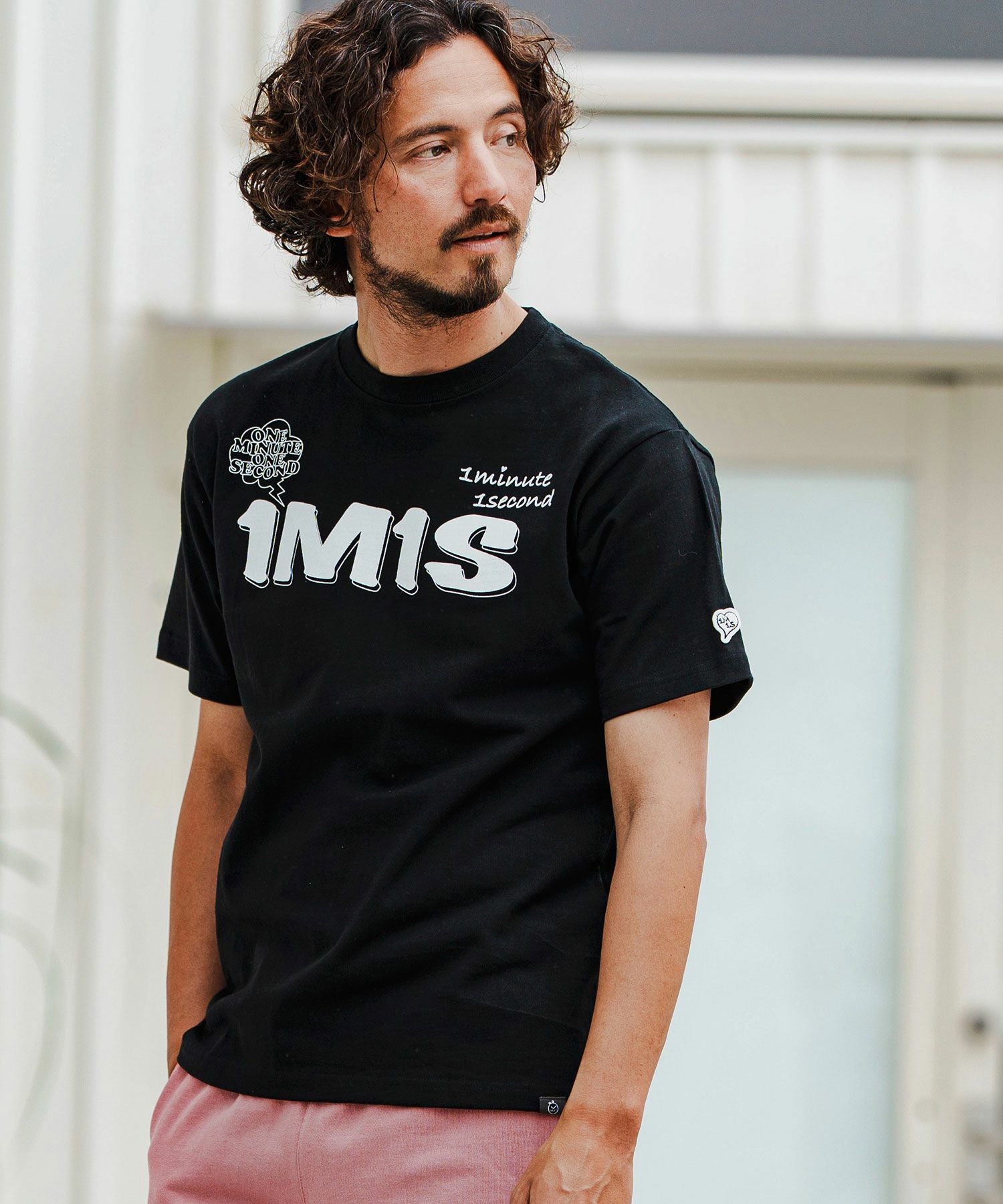 1minute1secondモックネックTシャツ(1M25N160) 1minute 1second(ワンミニットワンセカンド)】USA cotton Combination