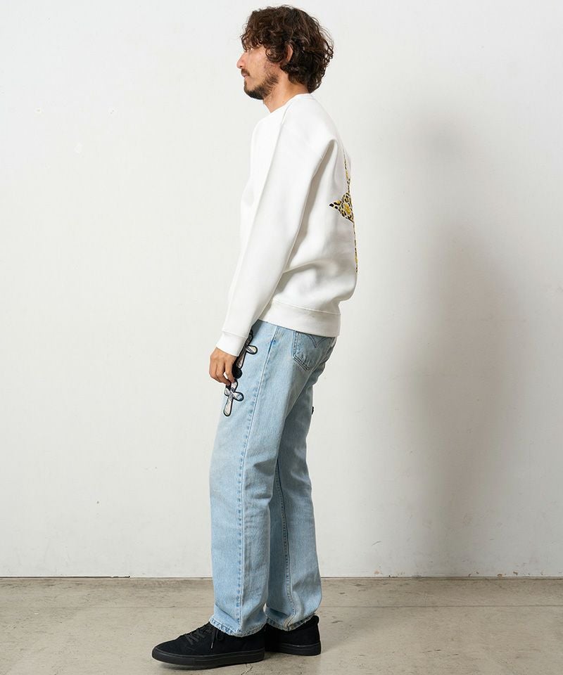 STUD MUFFIN(スタッドマフィン)】TC裏毛起毛 レオパードスター発泡