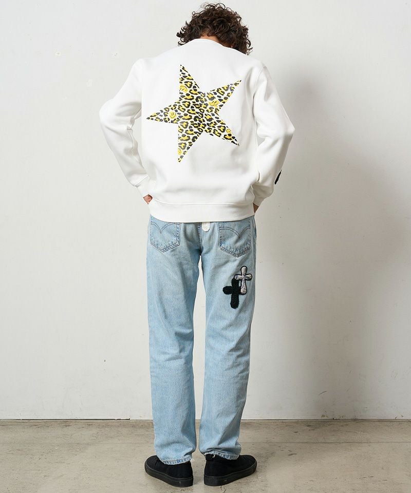 STUD MUFFIN(スタッドマフィン)】TC裏毛起毛 レオパードスター発泡