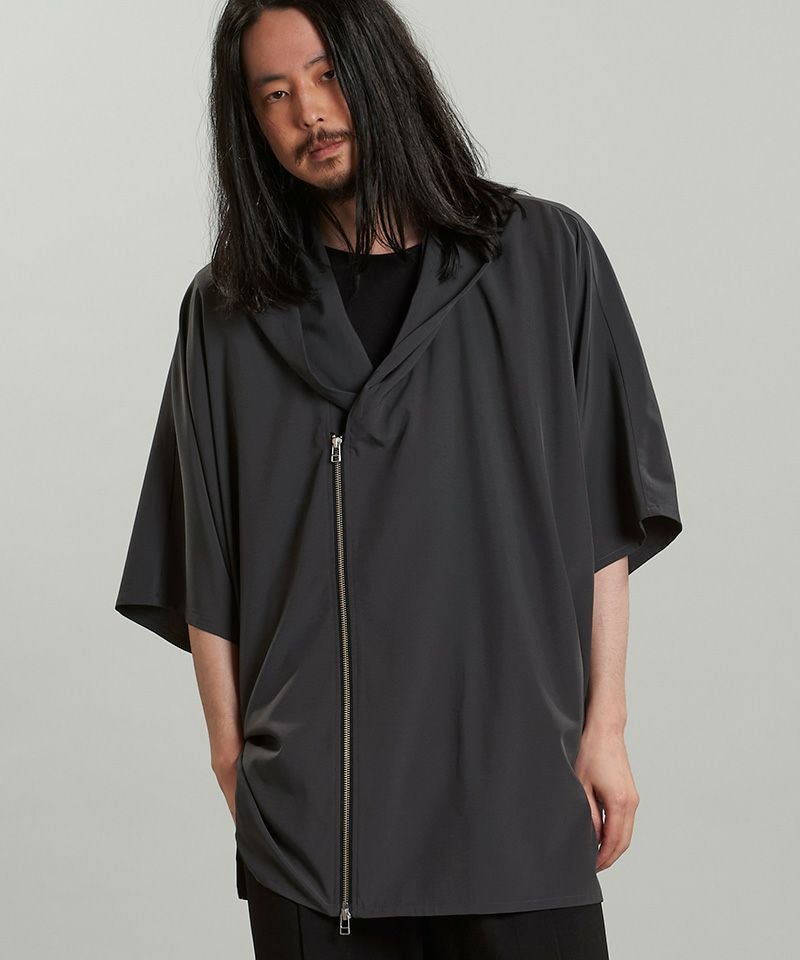 30%OFF【NO ID.(ノーアイディー)】ﾌｰﾄﾞﾄﾞﾙﾏﾝZIP BIG-SH シャツ(456006