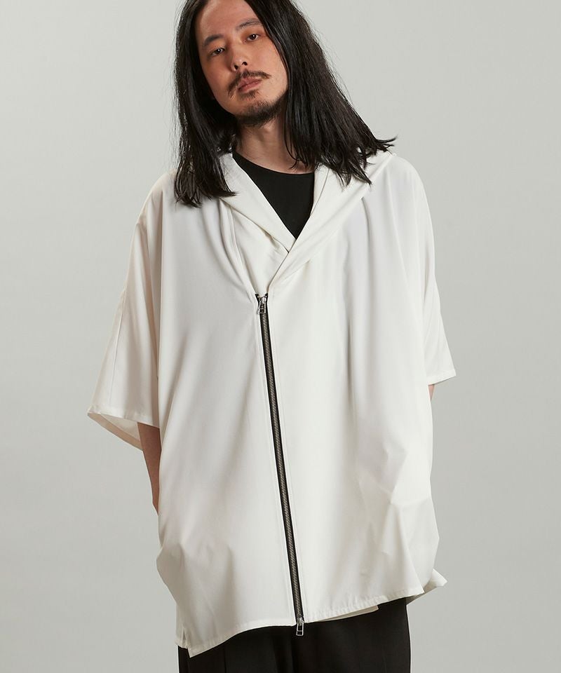 30%OFF【NO ID.(ノーアイディー)】ﾌｰﾄﾞﾄﾞﾙﾏﾝZIP BIG-SH シャツ(456006