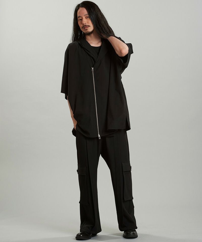 30%OFF【NO ID.(ノーアイディー)】ﾌｰﾄﾞﾄﾞﾙﾏﾝZIP BIG-SH シャツ(456006