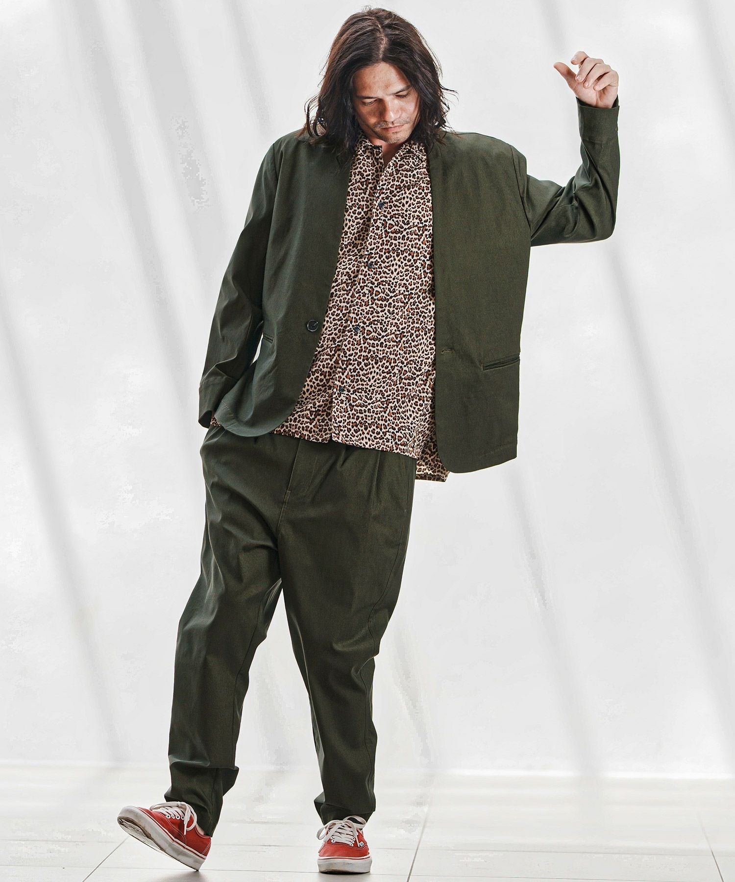 30%OFF【CAMBIO(カンビオ)】デニムライクノーカラージャケット