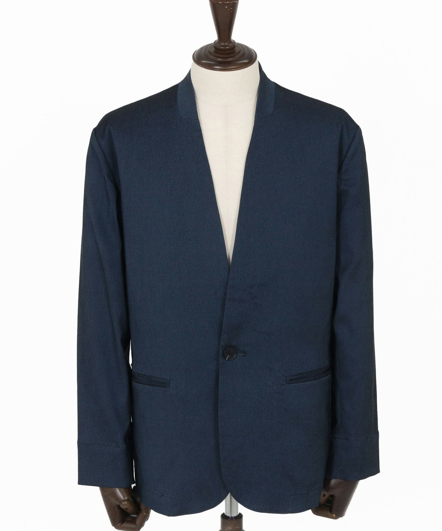 30%OFF【CAMBIO(カンビオ)】デニムライクノーカラージャケット