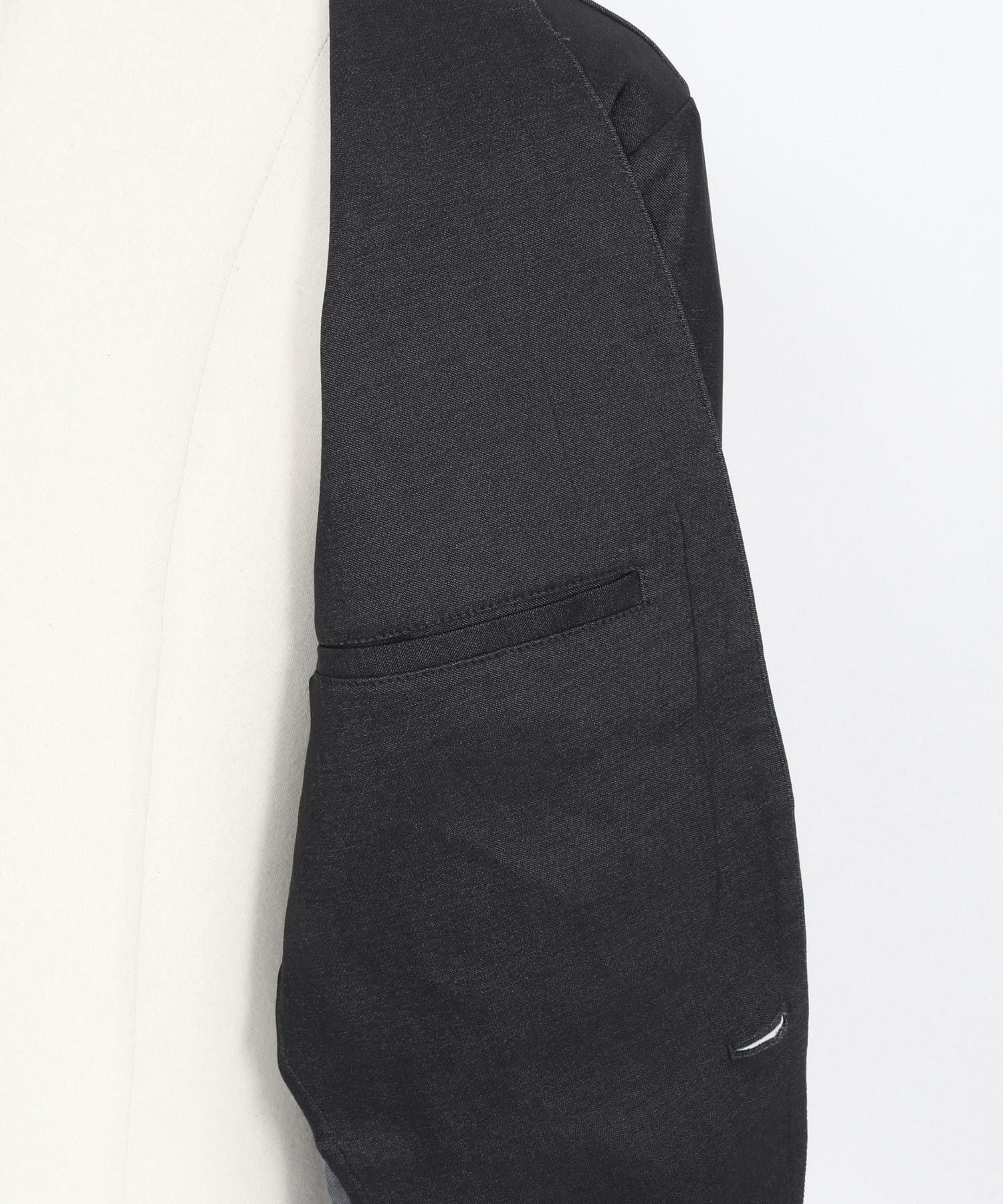 30%OFF【CAMBIO(カンビオ)】デニムライクノーカラージャケット