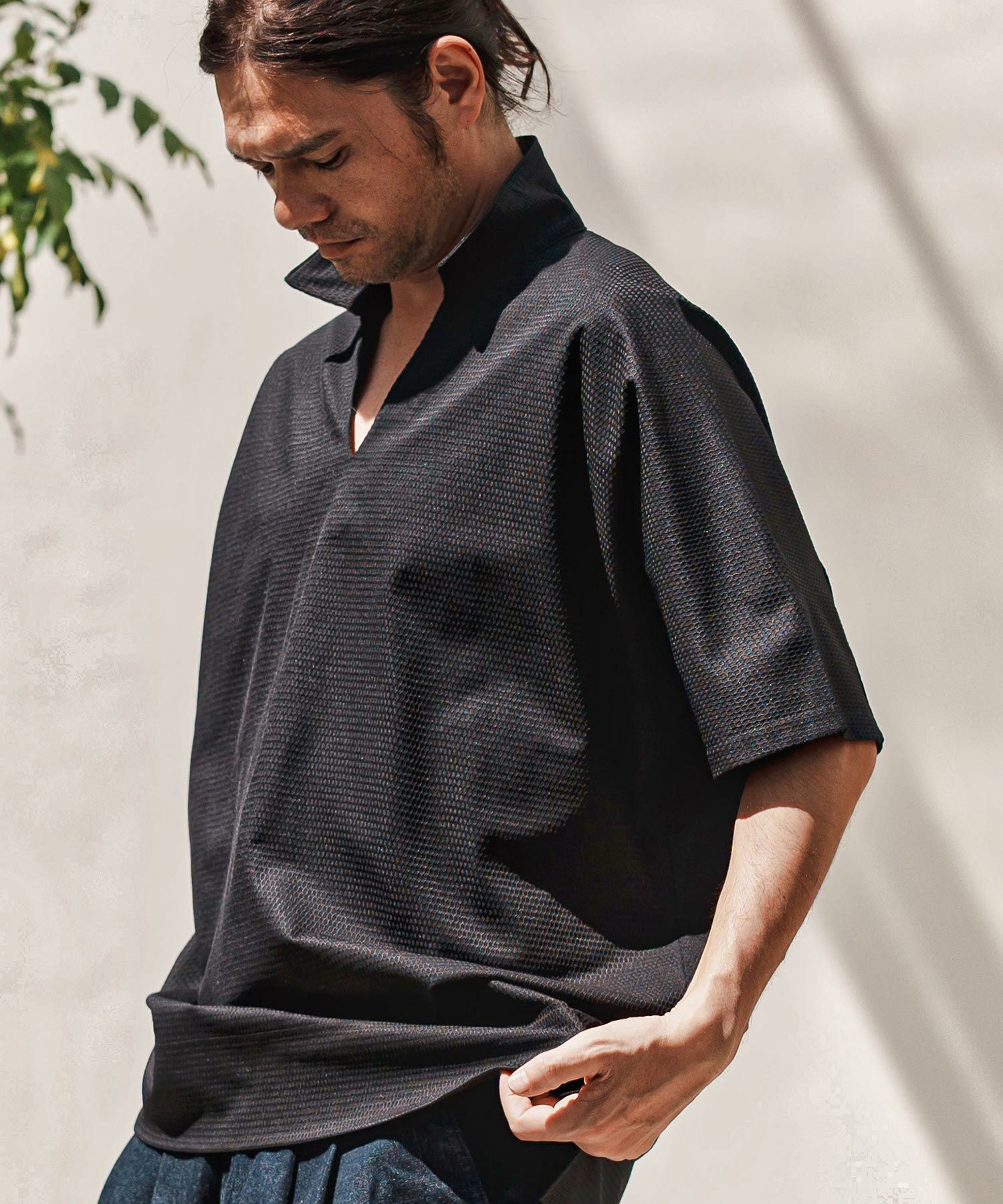 50%OFF【CAMBIO(カンビオ)】ハニカムスキッパーポロシャツ | CAMBIO