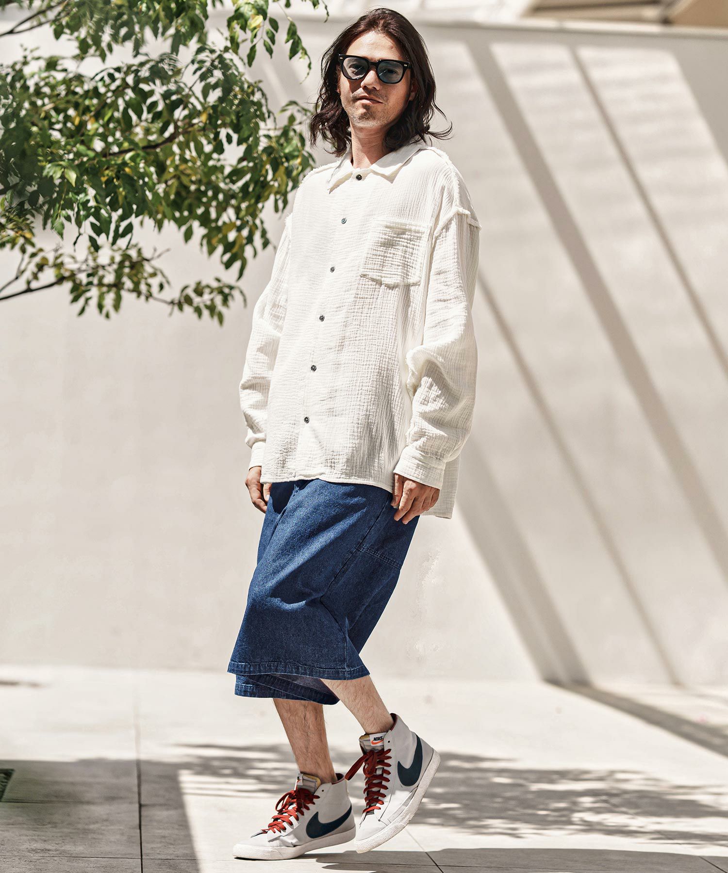 30%OFF【CAMBIO(カンビオ)】8.5ozワイドデニムショーツ | CAMBIO カンビオ