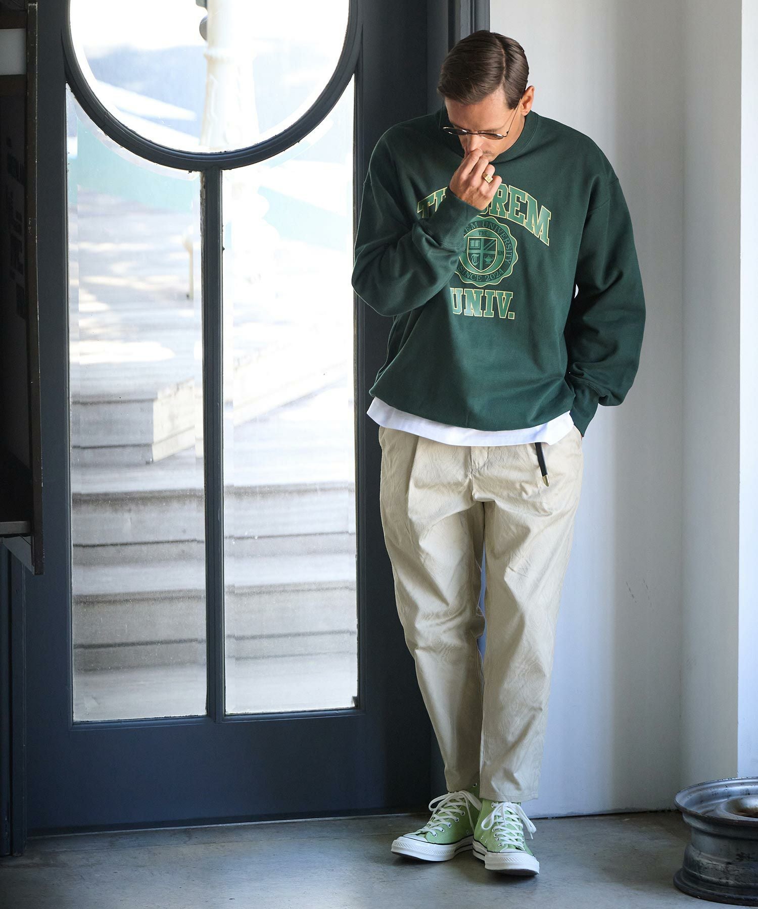 50%OFF【THEOREM(セオレム)】Printed College Sweat スウェット(TRM25