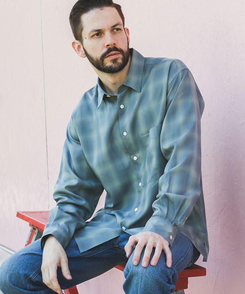 50%OFF【MROLIVE(ミスターオリーブ)】TENCEL CHECK - SQUARE REGULAR