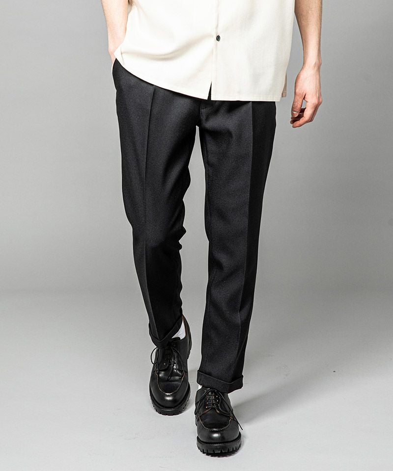 MROLIVE(ミスターオリーブ)】RETORO POLYESTER TWILL -EASY ONE PLEATS