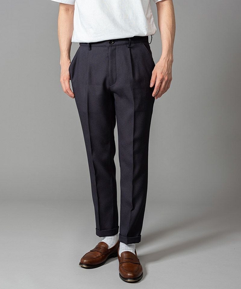 MROLIVE(ミスターオリーブ)】RETORO POLYESTER TWILL -EASY ONE PLEATS