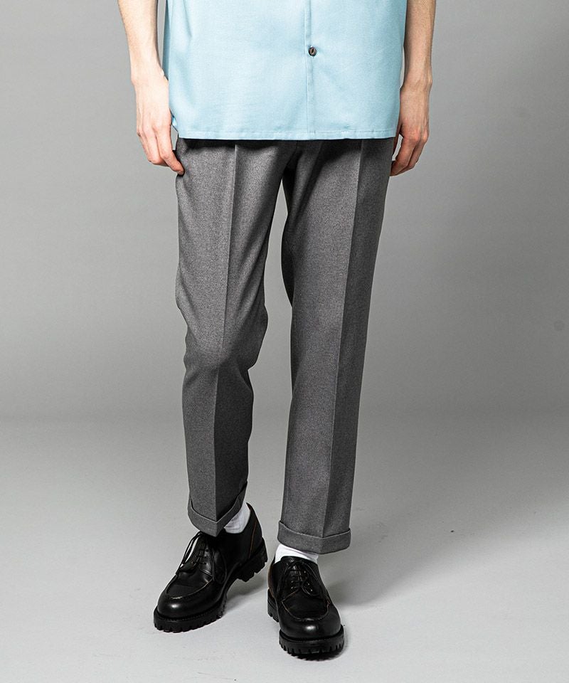 MROLIVE(ミスターオリーブ)】RETORO POLYESTER TWILL -EASY ONE PLEATS