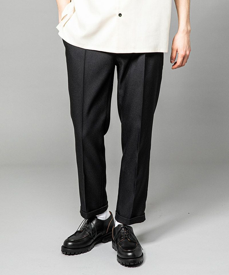 MROLIVE(ミスターオリーブ)】RETORO POLYESTER TWILL -EASY ONE PLEATS