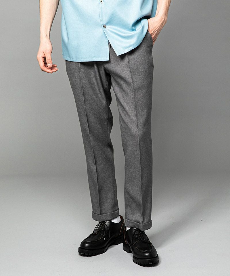 MROLIVE(ミスターオリーブ)】RETORO POLYESTER TWILL -EASY ONE PLEATS