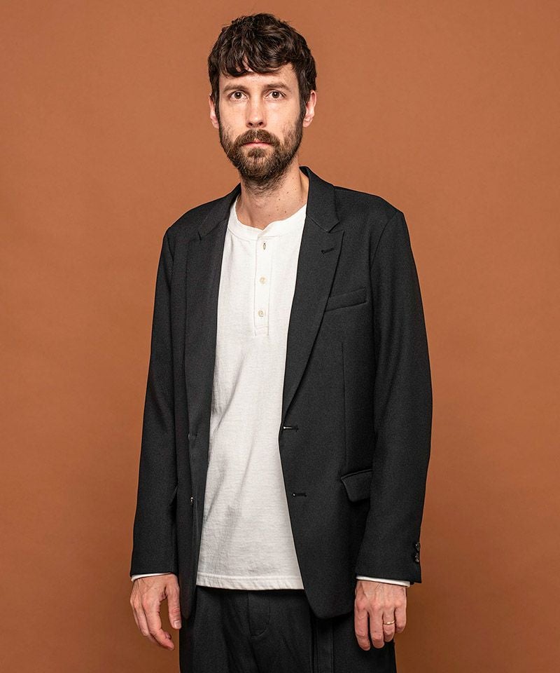 MROLIVE(ミスターオリーブ)】RETORO POLYESTER TWILL -2B SEMI PEAKED