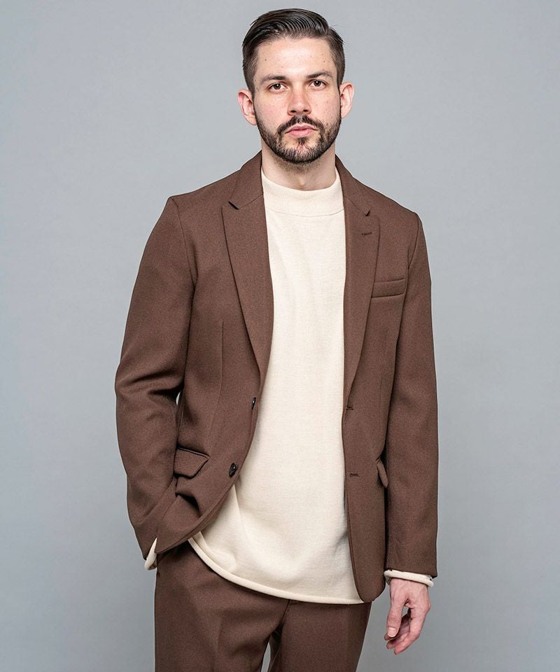 MROLIVE(ミスターオリーブ)】RETORO POLYESTER TWILL -2B SEMI PEAKED