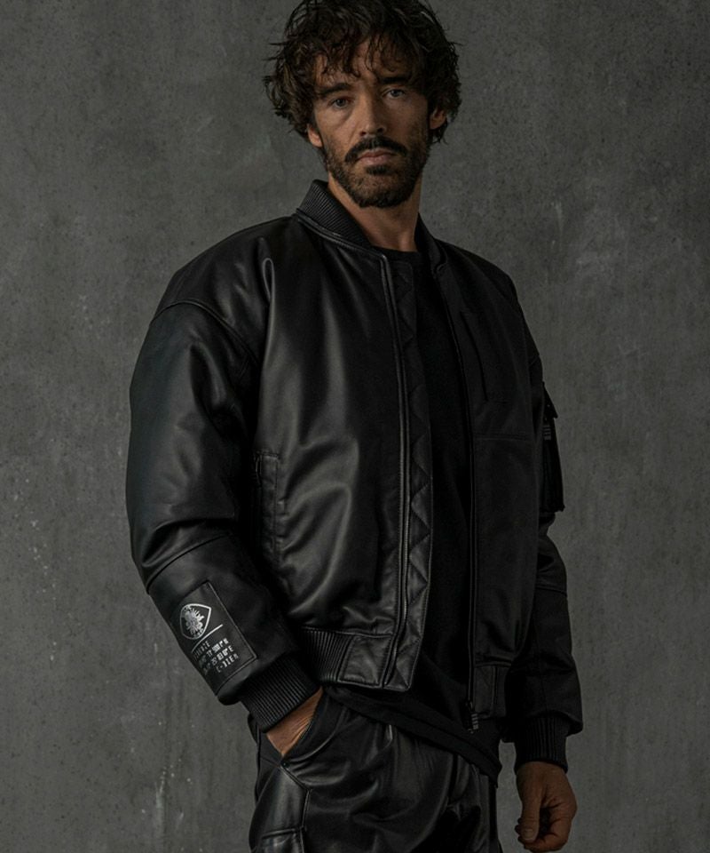 30%OFF【C DIEM(カルペディエム)】Oversize Leather MA-1 レザー