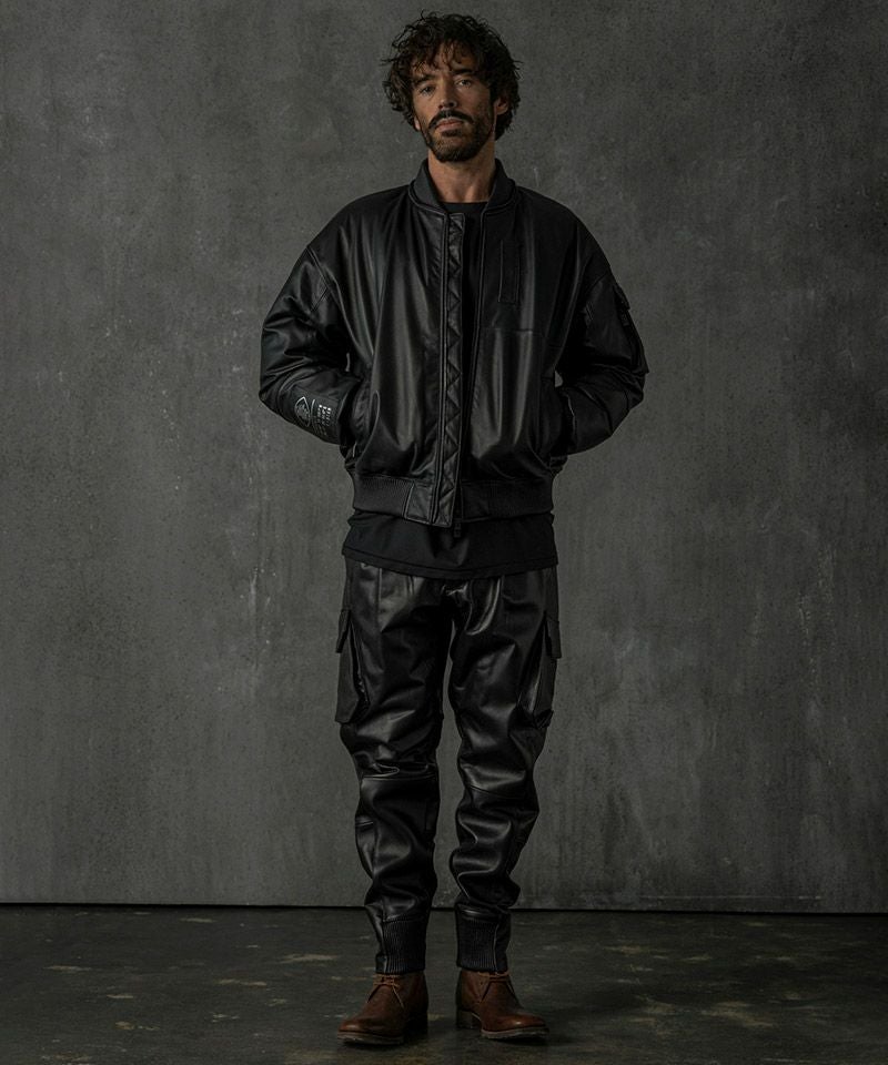 30%OFF【C DIEM(カルペディエム)】Oversize Leather MA-1 レザー