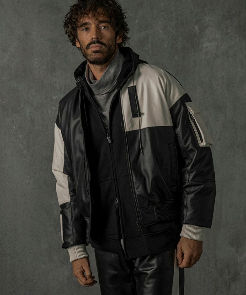 30%OFF【C DIEM(カルペディエム)】Oversize Leather MA-1 レザー 