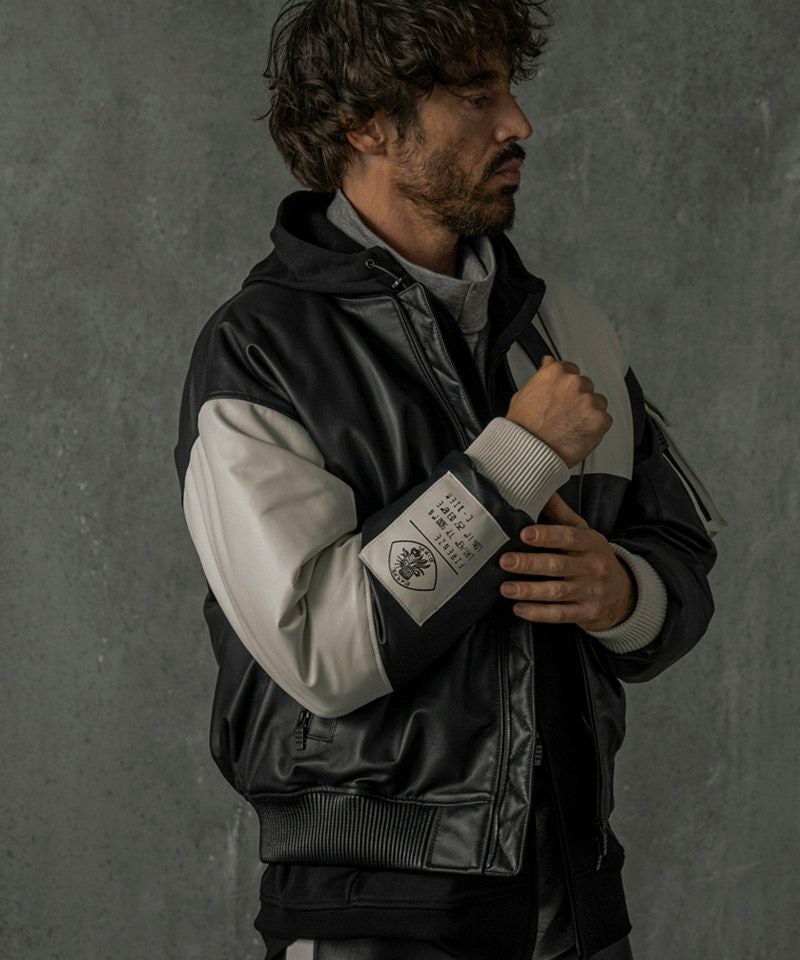 30%OFF【C DIEM(カルペディエム)】Oversize Leather MA-1 レザー