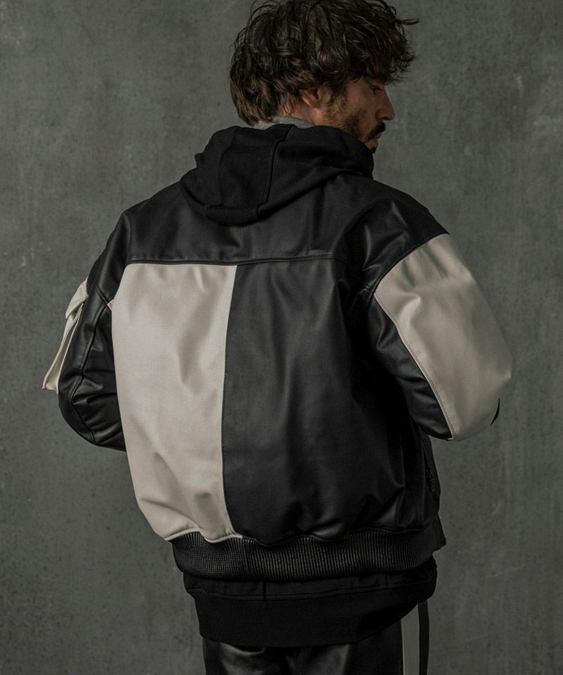 50%OFF【C DIEM(カルペディエム)】Oversize Leather MA-1 レザー