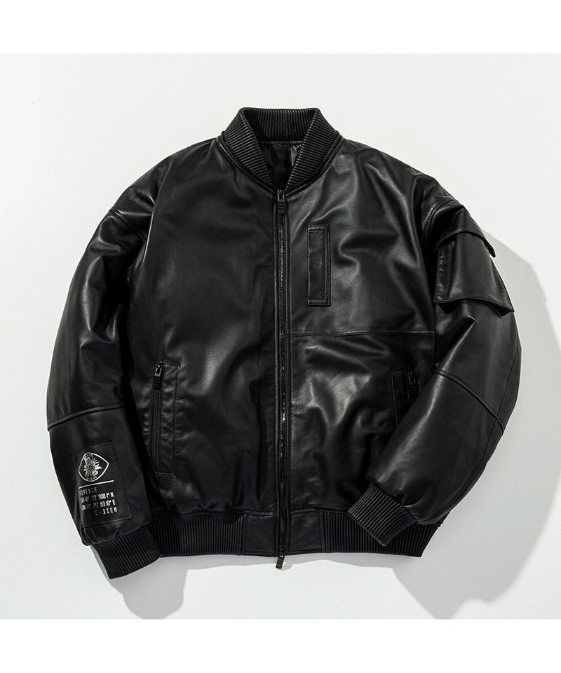 30%OFF【C DIEM(カルペディエム)】Oversize Leather MA-1 レザー
