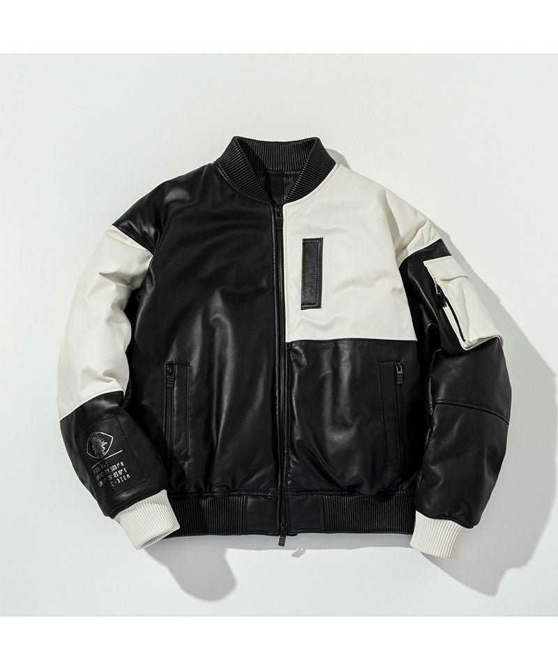 30%OFF【C DIEM(カルペディエム)】Oversize Leather MA-1 レザー