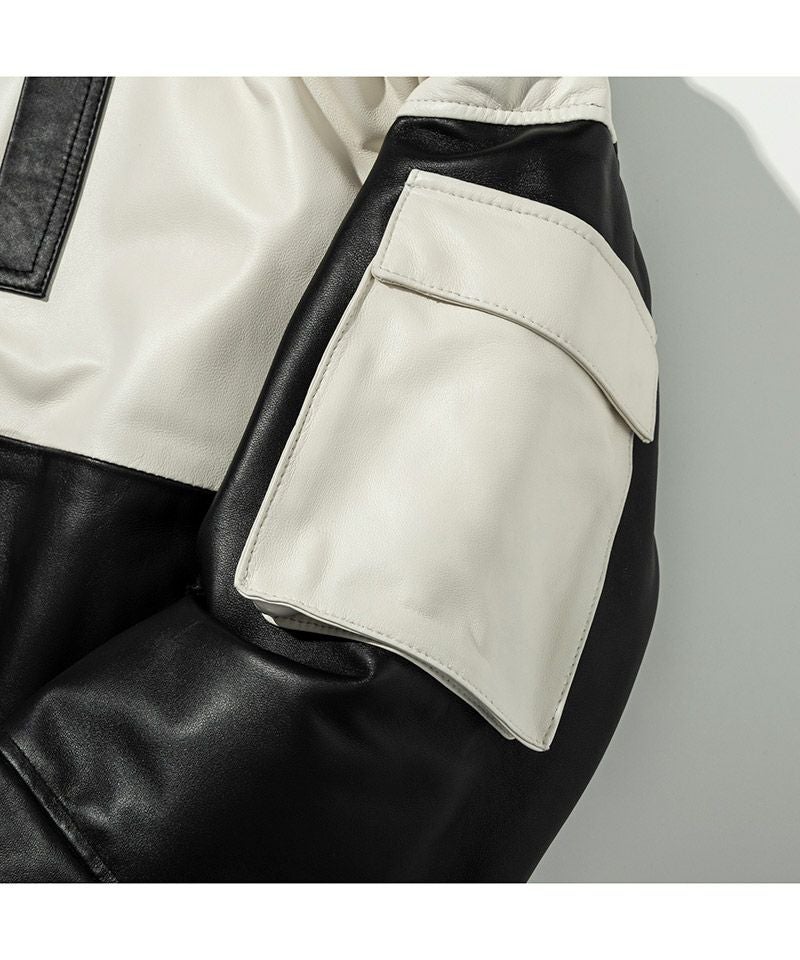 30%OFF【C DIEM(カルペディエム)】Oversize Leather MA-1 レザー