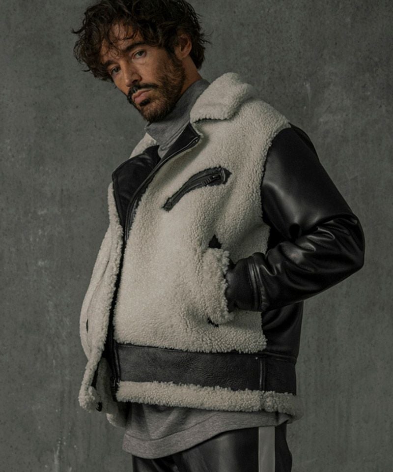 50%OFF【C DIEM(カルペディエム)】Mouton W-Riders Jacket ライダース