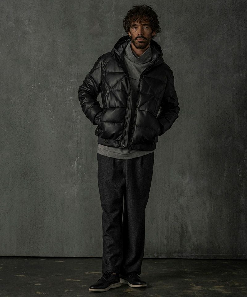 C DIEM(カルペディエム)】Leather Down Deformed Diaquilt C DIEM(カルペディエム)】Leather Down Deformed Diaquilt