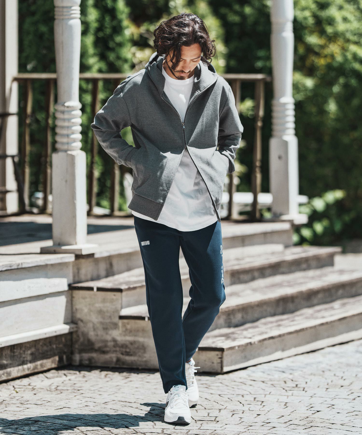 felkod(フィルコッド)】Soft Drape Zip Up Parka ジップパーカー