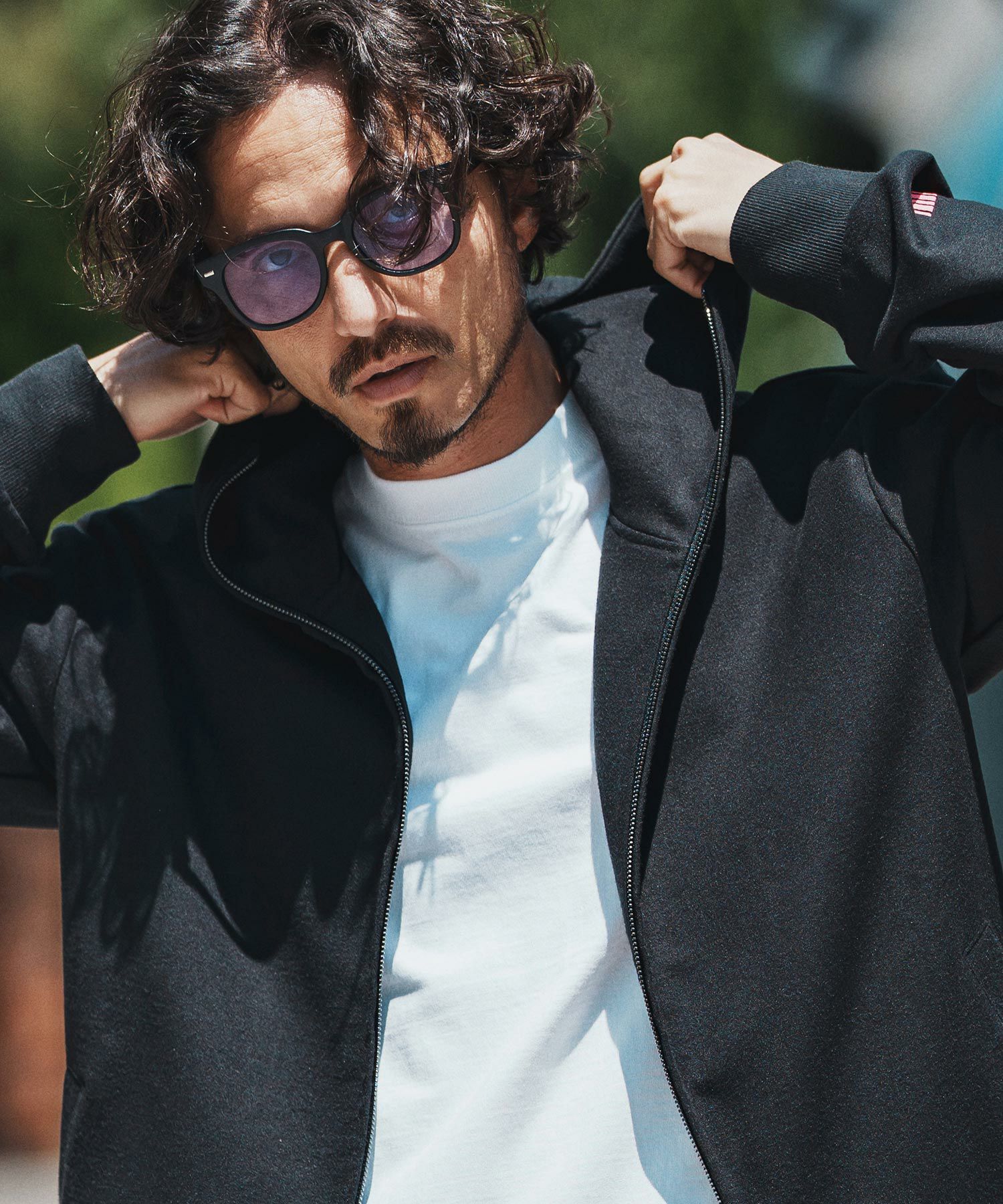 felkod(フィルコッド)】Soft Drape Zip Up Parka ジップパーカー felkod(フィルコッド)】Soft Drape Zip Up Parka ジップパーカー